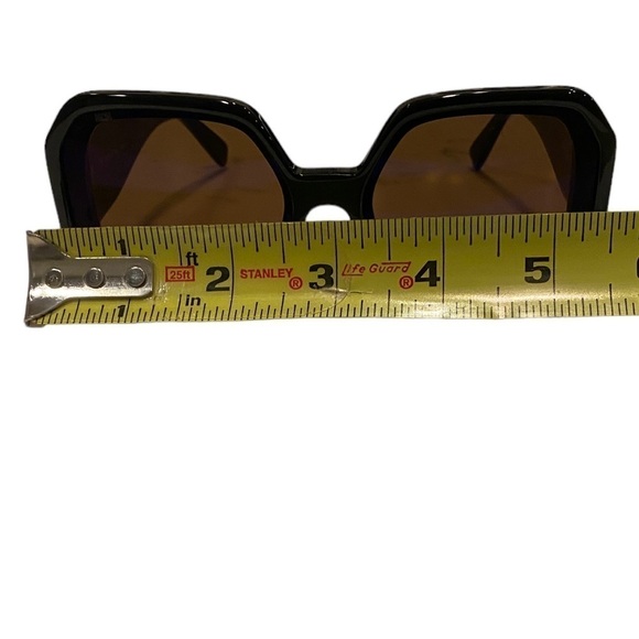 MCM Geometric Sunglasses 709S 002-Gradient-Black/White Leather Inserts - Picture 14 of 15